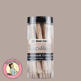 Blazy Susan Unbleached Cones - 50 Count Jar -