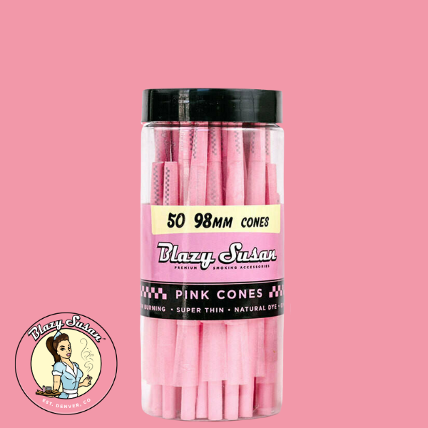 Blazy Susan Pink Cones - 50 Count Jar -