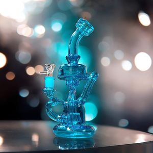 9.5" Neon Recycler Water Pipe -