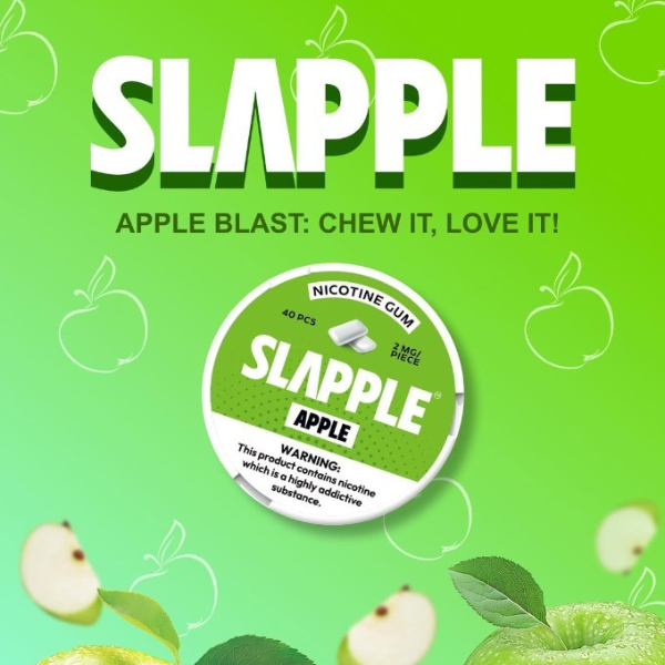 slapple_nicotine_gum_40-pcs_2mg_apple