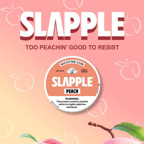 slapple_nicotine_gum_40-pcs_2mg_peach