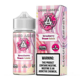 Liquid Assets Strawberry Dream Gelato e-liquid bottle and packaging on a white background