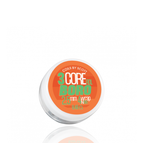 Jar of '3 Core Boro' product with orange label on a white background