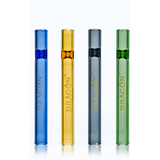 Four colorful 'Dragon' products on a white background