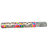 One hitter with colorful skull design on a white background