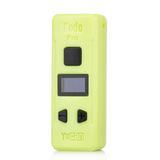 Yellow vape device with 'Yocan' branding on a white background