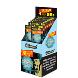 Display box of Zig-Zag and Rillo rolling paper with warning label on a white background Diamond Flavor