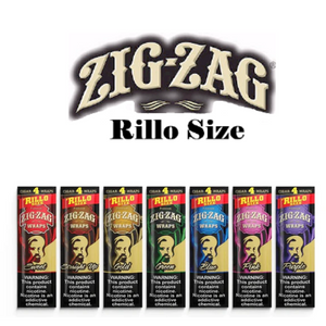 Zig-Zag rolling paper packs in various flavors on a white background
