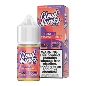 Cloud Nurdz TFN Salt Eliquid 30mL - Strawberry Grape -