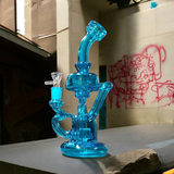 9.5" Neon Recycler Water Pipe -