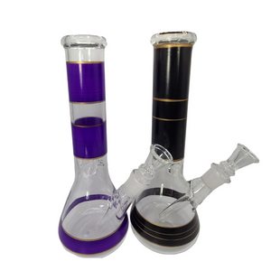 10" Gold Outlined Water Pipe -