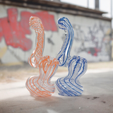 6" Striped Bubbler -