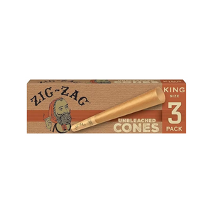 Zig Zag Unbleached Cones 3pk - King Size