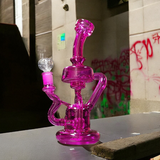 9.5" Neon Recycler Water Pipe -