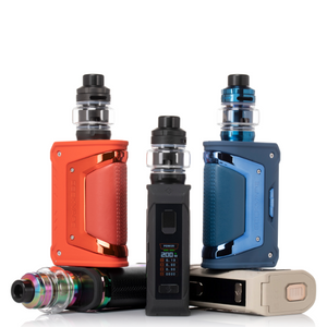 An image showing the GeekVape L200 Classic box mod kit with a Z Max Tank and various coils and accessories.