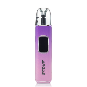 Purple vape device with 'ARGUS' branding on a white background