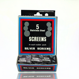 Box of Silver Screens stainless steel screens with a clear background