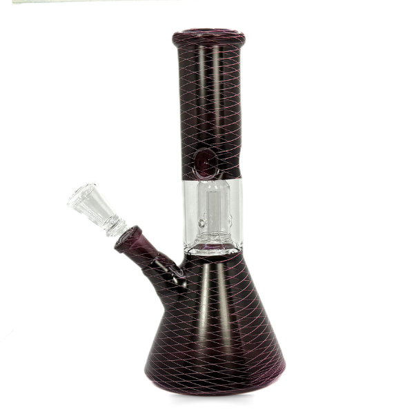 9" Pink and Black Water Pipe -